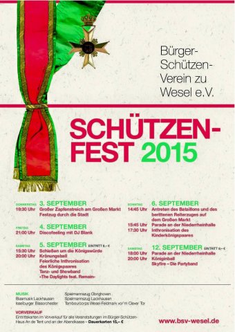 2015 - Schützenfestplakat